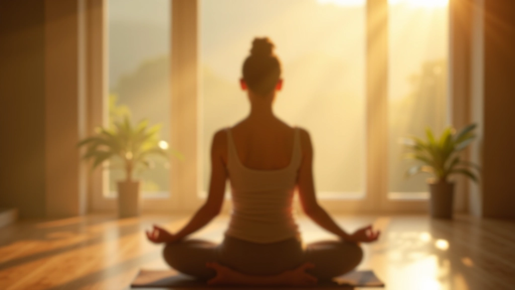 Peaceful relaxation space with soft lighting for breathwork practice